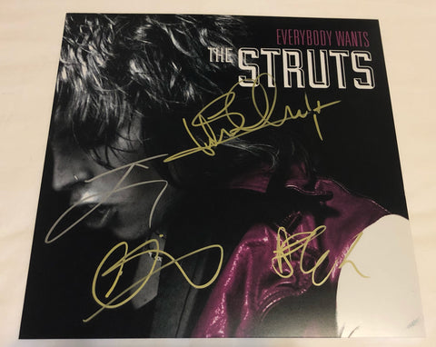 THE STRUTS SIGNED EVERYBODY WANTS 12X12 PHOTO