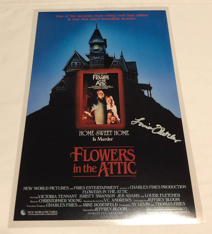 LOUISE FLETCHER SIGNED FLOWERS IN THE ATTIC 12X18 MOVIE POSTER