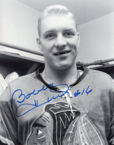 BOBBY HULL SIGNED CHICAGO BLACKHAWKS 8X10 PHOTO 2