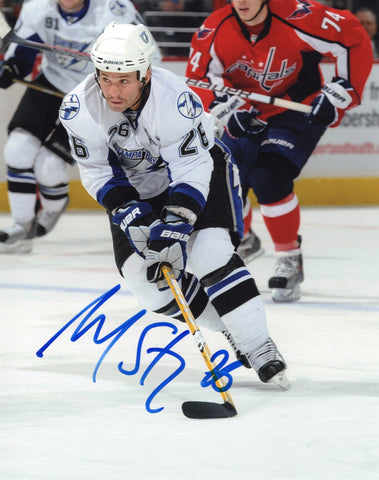 MARTIN ST LOUIS SIGNED TAMPA BAY LIGHTNING 8X10 PHOTO