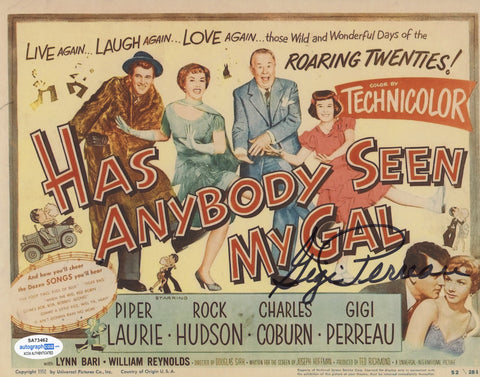 GIGI PERREAU SIGNED HAS ANYBODY SEEN MY GAL 8X10 PHOTO ACOA